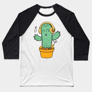 cactus listening to music Baseball T-Shirt